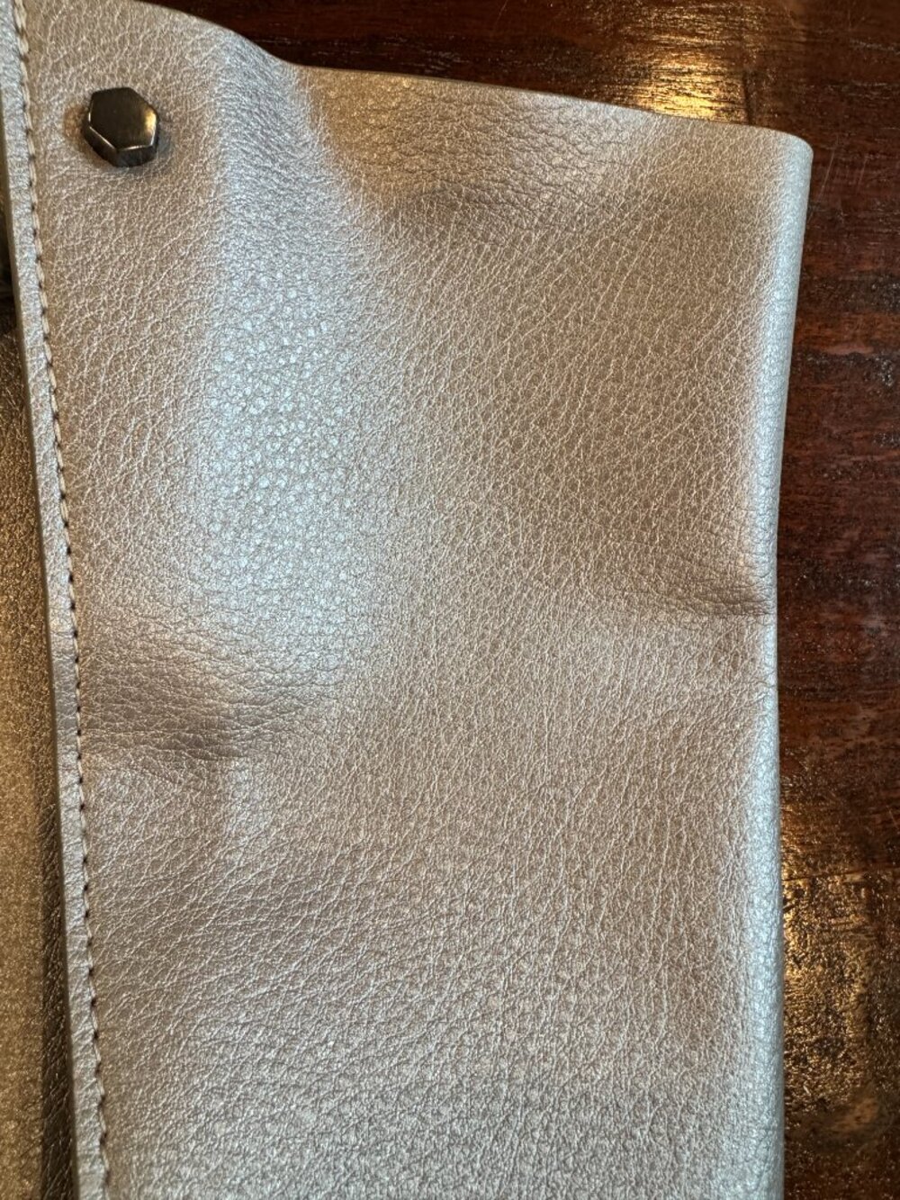 Neiman Marcus Silver Metallic Vegan Leather Exclusive Tote Bag NWOT - Picture 4 of 7